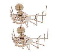 Mipcase 2 Ensembles DIY Wooden Solar System Planets Model Stem Educational Puzzle for Science Learning and Home Display