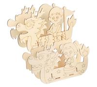 Mipcase 2 Ensembles Puzzle Bateau Bois à Peindre Kit Construction DIY pour Garçons et Filles Éducatif Activité Manuelle Créative Modèle pour Garçon Fille