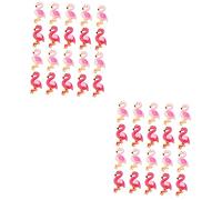 Mipcase 2 Ensembles Resin Bijoux Flamingo Faire La Fête Halloween Couverture De Téléphone Embellissements De Flamants Roses Ornement Flamant Rose Résine 40 Pièces * 2