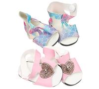 Mipcase 2 Paires Chaussures de Poupée Plastique Résistantes pour Garçon Fille Mini Chaussures DIY pour Poupées de Accessoires de Bricolage pour Jouets Créatifs