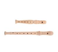 Mipcase 2 Pièces à Bec Soprano Bois Allemande et Anglaise Instrument de Musique pour Débutants Garçon Fille et Adultes Pur Portable pour École et Maison Lot