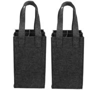 Mipcase 2 pièces à Vin Portable Feutre pour Bouteilles Décoratif de Transport Pratique et Élégant pour Vin Profitez de Vos Moments Famille et Entre Amis