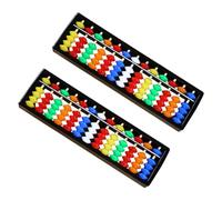 Mipcase 2 pièces Abacus Coloré Éducatif pour Garçon Fille Calcul Mathématique Rangées Cadre pour Maison et École