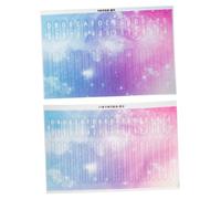 Mipcase 2 pièces Autocollants Kalimba pour Piano à Pouce Accessoires Durables et Faciles à Coller Stickers de Notes Colorés pour Débutants Résistants Résidu pour Apprentissage Rapide