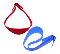 Mipcase 2 pièces Bande Coupe Cheveux Silicone Ajustable Gabarit Rasage et Coupe Dégradé pour Homme Guide DIY pour Tondeuse Nuque Lot Bleu et Rouge
