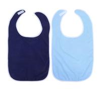 Mipcase 2 pièces Bavoirs Adultes Réutilisables Doublés Chauds pour Manger Protection Vêtements Imperméable pour Personnes Âgées et Handicapées Lot Bleu Marine