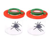 Mipcase 2 pièces Boîte Loupe Insectes avec Double Lentille et Observateur Insectes Transparent pour Exploration Naturelle et Éducative Boîte Observation Cages
