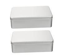 Mipcase 2 pièces Boîte Tinplate pour Biscuits et Bonbons Coffret Cadeau Portable Boîte Carrée Multifonction pour Pâtisseries et Friandises