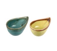 Mipcase 2 Pièces Bol Céramique Pour Huiles Essentielles Et Masque Facial Bols Mélange Arômes Durables Décoration Salon Beauté Rétro Plat Pour Huiles Essentielles Maison