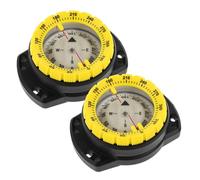 Mipcase 2 Pièces Boussole de Plongée Étanche Bracelet Montre Magnétique Sensible Boussole de Randonnée et Plongée sous Verre Lumineux pour Navigation de Nuit Aventure Outdoor