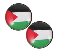 Mipcase 2 pièces Broche Drapeau Palestine Cuivre Petit Accessoire Unique pour Vêtements Sacs et Chapeaux Épingle Patriotique Polyvalente