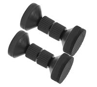 Mipcase 2 pièces Butées de Lit Réglables Adhésives Stabilisateurs Basculement pour Lit Protection Murale Silencieuse et Résistante Fixation sans Perçage Grand Modèle Noir