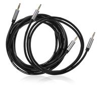 Mipcase 2 Pièces Câble Audio 3,5mm en Cuivre sans Oxygène | Cordon Auxiliaire Noir, Résistance à L’oxydation, Large Compatibilité, pour Casque et Autoradio