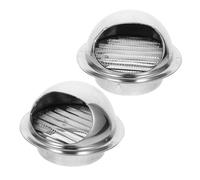 Mipcase 2 Pièces capot en acier inoxydable couvercle d'aération de sécheuse mur extérieur couvercle d'évent déflecteur conduit d'évacuation couvercle de l'évent acier inoxydable 304