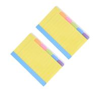 Mipcase 2 pièces Carnet Autocollant Multifonction Bloc-notes Adhésif Réutilisable Aux Couleurs Vives Planificateur Scolaire Portable pour Étudiants et Bureau