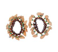 Mipcase 2 pièces Cloche de Poignet Africaine Coquille Unique Instrument de Percussion Créatif pour Fête et Danse