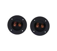 Mipcase 2 pièces Connecteurs de Haut Parleur à Borne de Liaison Rond pour Enceinte Boîte Professionnelle DIY pour Subwoofer Connecteurs Fiables et Durables Noir