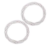 Mipcase 2 Pièces Couronne Vigne de Bois Base de Couronne Rustique Naturelle pour Décorations de Noël Support Tressé Main pour DIY Mariage et Décor Maison Lot