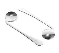 Mipcase 2 pièces Cuillères Courbées Inoxydable pour Garçon Fille et Personnes Âgées Lot de Ustensiles de Cuisine Ergonomiques et Antirouille Design Pratique pour Apprentissage de