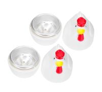 Mipcase 2 pièces Cuiseur Œufs Micro-ondes Adorable Poule Résistant Chaleur Ustensile Cuisson Pratique pour Garçon Fille