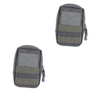 Mipcase 2 Pièces De Ceinture De Sports De Plein Air Taille De Fête Bourse Petite Pochette Banane Portefeuille De Téléphone Mini Mobile à Pochette Utilitaire Nylon Grey