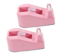 Mipcase 2 pièces Distributeur de Ruban Adhésif Petit et Portable Coupe Ruban Mignon Robuste et Pratique pour Bureau École et Maison Lot de Design Élégant et Bords Lisses sans Danger