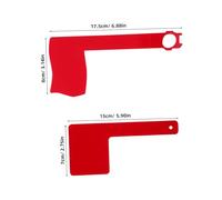 Mipcase 2 Pièces Drapeau de Boîte Aux Lettres Rouge Acrylique Remplacement Rotatif Facile à Installer Indicateur de Courrier Extérieur pour Poteau