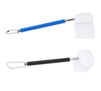Mipcase 2 Pièces Épuisette Télescopique, Acier Inoxydable | Maille Fine en Nylon, Trou Suspendre, Format Compact, pour Aquarium, Étang et Entretien Couleur Aléatoire