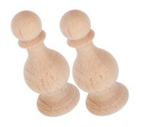 Mipcase 2 Pièces Finials Massif Non Peints Embouts Décoratifs pour Escaliers et Poteaux de Lit Sculptures Romaines Artisanales pour Mobilier et Décoration Intérieure