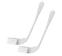 Mipcase 2 pièces Fourchettes Incurvées Légères Aide Pratique pour Repas Assistés Tension Du Poignet Fourchettes Dalimentation Ergonomiques pour Personnes Âgées Gauche Lot