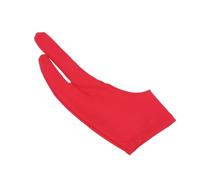 Mipcase 2 pièces Gants Artistiques Deux Doigts Courbés Rouges S Transpiration Respirants et Durables pour Dessin Croquis et Peinture sur Tablette Protège Surface et Réduit Frottement