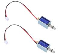 Mipcase 2 pièces Interrupteur Solénoïde Dc Compact Rétractable Push Pull Actionneur Linéaire pour Automatisation Industrielle et Précis