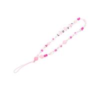 Mipcase 2 pièces Lanières Téléphone Portable Perles Imitation Rose Lot Élégantes Anti-perte Compatible Smartphones