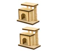 Mipcase 2 Pièces Miniature pour Animaux Griffoir Décoratif Réaliste de Miniature Accessoire de Décoration pour Scènes Mini