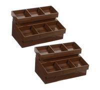 Mipcase 2 Pièces Miniature Vegetable Fruit Shelf for Dollhouse Mini Supermarket Rack Figurine for Miniature Furniture and Doll House Decor