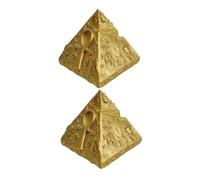 Mipcase 2 pièces Modèle de Pyramide Égyptienne Résine Vintage Statue Décorative Historique Précise Ornement Bureau et Outil Éducatif Polyvalent