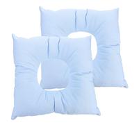 Mipcase 2 Pièces oreiller pour le visage du salon de massage Oreiller de voyage doux appui-tête du lit de massage face vers le bas Charge intérieure; coton perlé Blue
