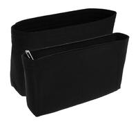 Mipcase 2 pièces Organisateur de Sac Feutre pour Femmes Insert Intérieur Rigide Rangement Sac Main Protège et Maintient Forme Noir Ouvert Zip