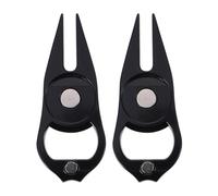 Mipcase 2 Pièces Outil de Réparation de Gazon de Golf Portable avec Marqueur et Ouvre-Bouteille Multifonction Fourche pour Réparation de Pelouse et Alignement de Balle
