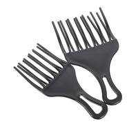 Mipcase 2 pièces Peigne Plastique à Dents pour Coiffure Afro Grand et Petit Coiffage Facile pour Hommes Usage Salon et Voyage