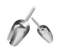 Mipcase 2 pièces Pelle à Glace Inoxydable Pelle Multifonction pour Frites Farine et Stockage de Grains Outil de Cuisine Compact et Facile à Nettoyer