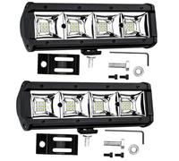 Mipcase 2 pièces Phare de Travail LED LED Barre Lumineuse Étanche pour Véhicule Tout Bateau Camion Éclairage Chantier Puissant