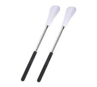 Mipcase 2 pièces Pied de Rétractable Acier Inoxydable avec Manche Ajustable pour Chaussures et Bottes Outil de Chaussage Pratique pour Personnes Âgées et Femmes Enceintes