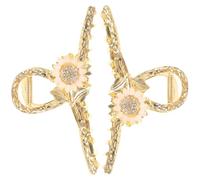 Mipcase 2 pièces Pince à Cheveux Tournesol Alliage avec Strass Accessoire Coiffure Femme Antidérapant Clip Mâchoire Fleur Élégante pour Style