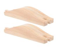 Mipcase 2 pièces Pistes Bois Pente pour Circuit de Train Garçon Fille Accessoires Modulables pour Jeux de Construction Ferroviaire Améliorent Coordination et Créativité