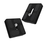 Mipcase 2 pièces Plaque de Montage Rapide Trépied Alliage Aluminium Plaque de Dégagement Rapide pour Appareil Photo Reflex Kit Noir Robuste