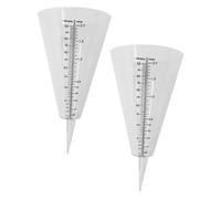 Mipcase 2 pièces Pluviomètre Cône Transparent avec Échelle Double Mesure Précise des Précipitations pour Jardin Installation Au Sol Support