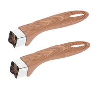 Mipcase 2 pièces Poignée de Casserole Amovible Bakélite Anti-brûlure Lot de Design Moderne Résistant Chaleur Usure Compatible avec Poêles Woks et Casseroles