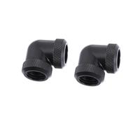Mipcase 2 pièces Raccord Coudé Double Tête Laiton pour Refroidissement Liquide PC Adaptateur Rotatif Étanche avec Triple Joint Torique Compact et Pratique pour Durites Radiateur