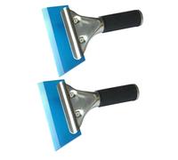 Mipcase 2 pièces Raclette de Pose Film Voiture Grattoir Caoutchouc Résistant Lame Flexible pour Vitre Élimination Bulles et Eau sans Traces Poignée INOX Couleur Couleur Aléatoire